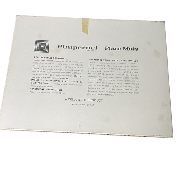 VINTAGE Pimpernel Heat Resistant Placemats 4pk - Picture 6 of 12